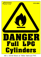 SP13-LPG Full Cylinders-Danger