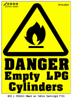 SP14-LPG Empty Cylinders-Danger