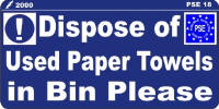 PSE 18 - Dispose of Towels in Bin (100)