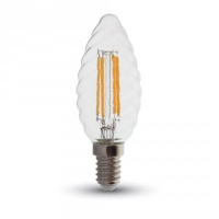 LED Bulb - 4W E14 Twisted Candle Filament Warm White