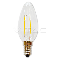 LED Bulb - 2W E14 Filament Candle Warm White