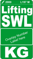 L197 M - Lifting SWL Label x 100