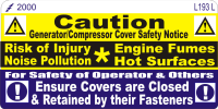 L193 L - Generator/Compressor Cover Notice (100)
