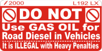 L192 LX - Gas Oil NOT for Road