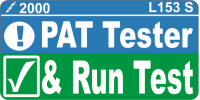 L153 S PAT Tester & Run Test Label (100)