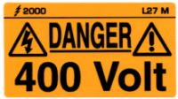 L027 M - Danger 400v (Medium) x 100