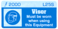 L025 S - Visor must be worn x 100