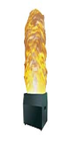 Black Vesuvio 2 Flame Light Featuring a Large 1.4 m High Silk