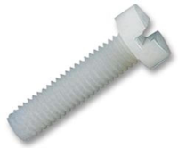 4mm x 16mm Nylon Cheese Slotted Machine Screw (100)