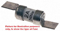 25A Offset Blade Fuse BS88 HRC 415V