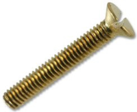 3.5mm x 25mm Brass CSK Slotted Machine Screw (100)