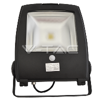 50W LED Floodlight V-TAC Sensor - Graphite body-Lamp White