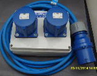 2 Gang 230V 32a Splitter Box with 4M Cable