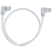 CAT5e Right Angle to Right Angle Patch Cord White 2 ft