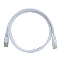 CAT6a Antibacterial/Antimicrobial Shielded 10ft Patch Cord Cable, White