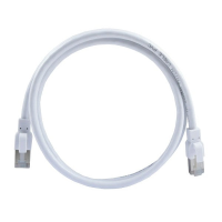 CAT6a Antibacterial/Antimicrobial Shielded 15ft Patch Cord Cable, White