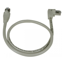 CAT6 Right Angle to Straight Shielded Patch Cord, 9ft