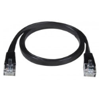 CAT6 Industrial Super Flat Patch Cable, Black, 2ft