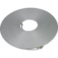 CAT7-FLT-100-GRAY   -   CAT7 Flat Stranded Shielded Cable Ethernet Ribbon Patch Cord 100 ft RJ45 - RJ45 Gray