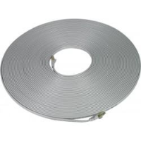 CAT7-FLT-50-GRAY   -   CAT7 Flat Stranded Shielded Cable Ethernet Ribbon Patch Cord 50 ft RJ45 - RJ45 Gray