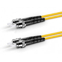 FIBER-D-STST-9-1M   -   Duplex ST Singlemode Fiber Optic Patch Cable Ferrules 9-micron 1 m ST - ST Yellow