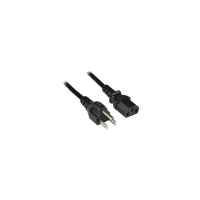 PWR-CRD18-515PC13-1   -   NEMA 5-15P IEC 320 C13 18 AWG Power Cord Universal 3-pin 1 ft NEMA 5-15P - IEC 320 C13 Black