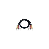 RRCVEXT-6-MM   -   Composite Video Stereo Audio Cable RCA Male Left Right Plug 6 ft 3 RCA Male - 3 RCA Male Black