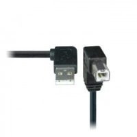 USB2-AB-RDA-1M-K   -   USB 2.0 Cable Right Type A Down Angle Type B Tight Space Cord 1 m USB Type A Male - USB Type B Male Black