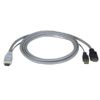 HDMI Male + USB Type A Male to HDMI Male, 10ft