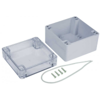 IP65 Weatherproof Enclosure with Clear Cover, 120x120x90 mm