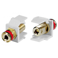 Leviton Gold Plated Red Band Binding Posts Keystone Jack