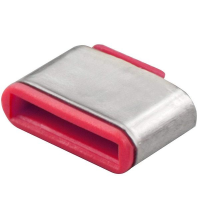 USB Type C Port Blocker 4 Locks and 1 Key, Reddish Pink