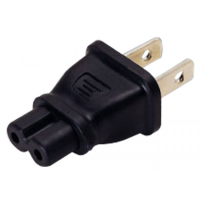 NEMA 1-15P Male to IEC 320 C7 Female Power Plug Adapter