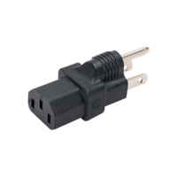 NEMA 5-15P Male to IEC 320 C5 Female Power Plug Adapter