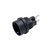 NEMA 5-15P Male to Schuko CEE 7/7 Female Power Plug Adapter