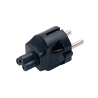 Schuko CEE 7/7 Male to IEC 320 C5 Power Plug Adapter