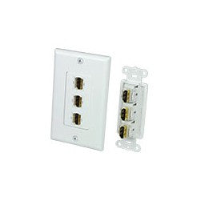 Triple HDMI Wall Plate