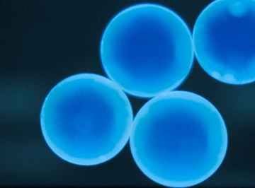 Blue Fluorescent Polystyrene Particles In Aqueous Suspension