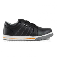Himalayan Black Leather Iconic Skater Shoe with Steel Midsole