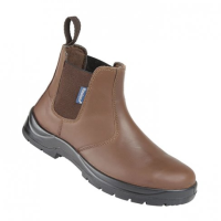 Leather Brown Safety Dealer Boots