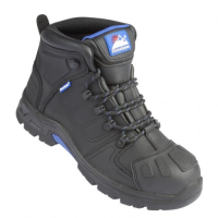 Himalayan Storm Black Leather Waterproof Safety Boots