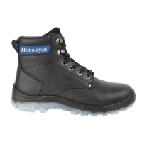 Himalayan Black Leather Upper Safety Ankle Boot