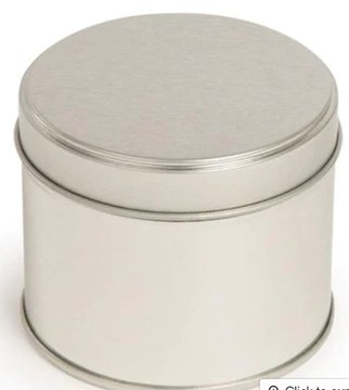 Round Welded Side Seam Tin in Silver
