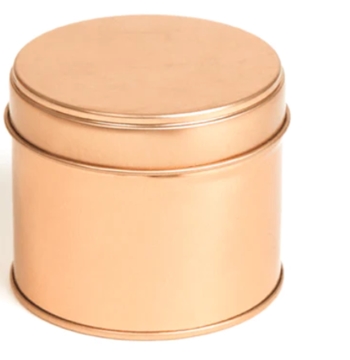 Round Welded Side Seam Tin in Rose Gold