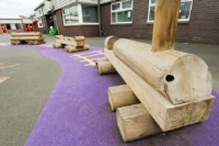 Bespoke Wooden Playground Trains For Parks In Southeast England