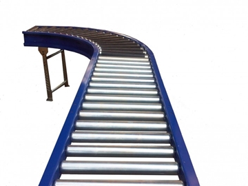 Powder Coated Gravity Roller Conveyor Bright Zinc Plated Steel Rollers