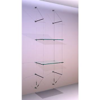 Wall Mounted Shelving Kit A2 Shelves x 2 High For Supermarkets