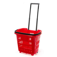 Trolley Shopping Basket Red 34 Litre 10-Pack For Supermarkets