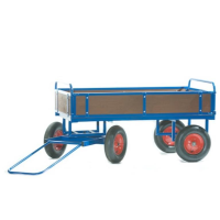 Turntable Truck 1500 x 700 mm, with Wooden Sides For Supermarkets