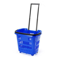 Trolley Shopping Basket Blue 34 Litre 10-Pack For The Retail Industry